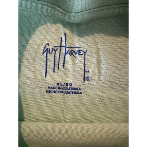 Guy Harvey XL Fishing T-Shirt The Flats Graphic Pocket Tee Mint Green - Picture 5 of 10